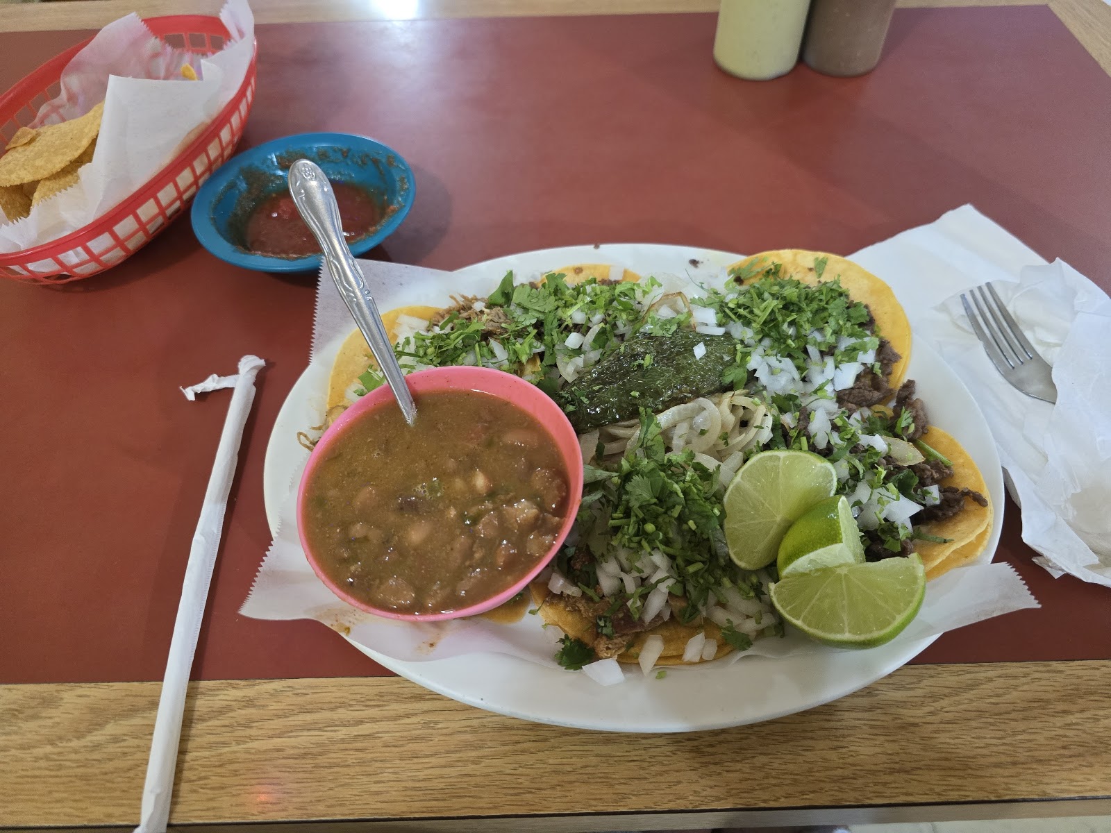 Fajita plate sizzling with vegetables
